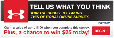 UnderArmour Custom Survey Invitation UnderArmour Custom Survey Invitation